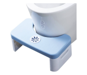 GTC 22000697 Toilet Step Stool With Freshner - Blue and White