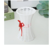 GTC 22000773 3 Pcs Plastic Rattan Flower Vase for Home Decoration - White  - Similar Product Imag - ID 112722