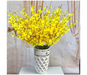 GTC 22000771 5 Stems Orchids Artificial Flowers for Home Indoor Outside Garden Wedding Vase Decoration - Yellow  - Similar Product Imag - ID 112724