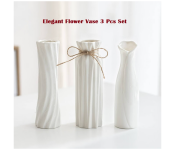 GTC 22000772 Ceramic Flower Vase for Home Decoration - Off White  - Similar Product Imag - ID 112723