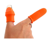 Thumb Knife 2 Finger Cutter Kitchen Knife Set for Kitchen use Home appliances Kitchen Garlic Peeler for Kitchen Finger Thumb Cutter - Orange  - Similar Product Imag - ID 113146