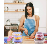 GTC Silicone Reusable Bowl Food Covers - White