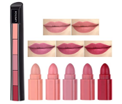 5 In 1 Lipstick Set Non Stick Long Lasting Waterproof Velvet Matte Finish