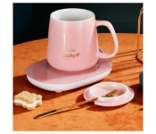 GTC Ceramic Coffee Mug Warmer with Lid and Spoon - Pink  - Similar Product Imag - ID 114746