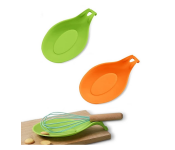 GTC 2 PCS Silicone Spoon Rest Heat Resistant for Kitchen Counter Stove Top - Orange and Green  - Similar Product Imag - ID 114783