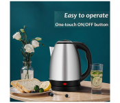 GTC Stainless Steel 2Litre Electric Kettle - Black and Silver