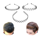 GTC Unisex Stylish Metal Hair Bands - Black (Pack Of 3 Pcs) Random Design  - Similar Product Imag - ID 114728