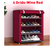 GTC 4 Grids Simple Shoe Rack - Wine Red  - Similar Product Imag - ID 114646