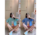 4 Pieces Short Sleeved New Style Home Wear Women Pajamas Set  - Similar Product Imag - ID 116764