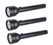 Krypton KNFL5444 3000mAh 3 Piece Rechargeable LED Flashlight - Black