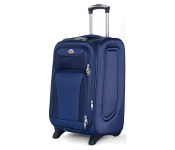 Tayyara Soft Shell 24 Inch Luggage Suitcase Ultra Lightweight Expandable With 2 Wheels - Blue