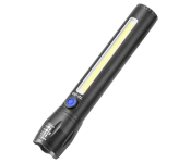 Medium Size Rechargeable Zoomable Flash Light Black Image
