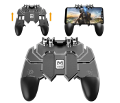 AK66 Six Fingers PUBG Game Controller Gamepad Metal Trigger Shooting Free Fire Gamepad Joystick - Black