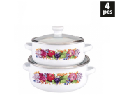 OE 5574 DDSTK Pack of 4 Pieces Casserole Set - White