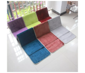 Harmony Foldable Backrest Prayer or Meditation Velvet Mat with Carrying Pouch 