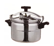 RMN 4L Easy Lock Stainless Steel Pressure Cooker with Pressure Indicator and Recipe for Rice Meat and Vegetables - Silver