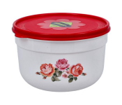 Royalford RF10870 3 Litre Round Air-tight Storage Bowl - White and Red  - Similar Product Imag - ID 119729