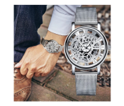 FLLi Machinery Design Analog Watch - Silver 