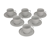 Royalford RF10555 12 Piece Tea Cup and Saucer Set - White  - Similar Product Imag - ID 119557