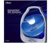 Clikon CK2038 8 Inch Rechargeable Fan With Light - White and Blue  - Similar Product Imag - ID 120049