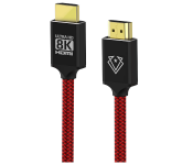 Vertux DXB000229 8K Nylon Braided Hdmi 2.1 Cable - Red