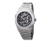 Glaze 1 Skeleton Luxury Analog Watch for Men - Silver and Black