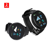 Zen Combo of 2 Pieces D18 Sports Fitness Tracker With Custom Dials Smart Watch - Black