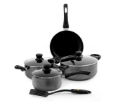 Royalford RF4999 8Pieces Non-Stick Cookware Set - Black