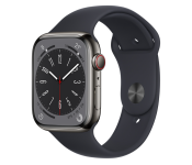 Apple Watch Series 8 GPS AND Cellular Graphite Stainless Steel Case with Sport Band 41mm