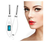 Newest Ceramic USB Rechargeable Electric Heated Eye Lash Curler with Comb - White