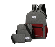 Galaxy Unisex Set of 3 Pieces Business Laptop Backpack - Grey