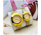 Zen Modo Radel 106 Set of 2 Piece Happy Romantic Couple Analog Watch - Golden