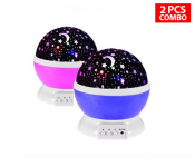 Pack of 2 Piece Magic Dream Rotating Projection Lamp JA043