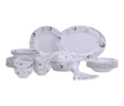 Delcasa DC2112 Melamine Ware 40 Piece Melamine Dinner Set - White