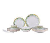 Delcasa DC1919 Melamine Ware 20 Pieces Dinner Set - White