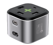 Promate Multi-Port Hub USB-C Charging Station - Grey