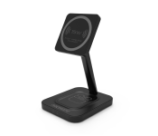 Promate 2-in-1 Mag-Safe 15Watts Fast Magnetic Wireless Charger for iPhone 12 - Black