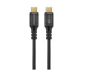 Promate 1Meter USB-C to USB-C Thunderbolt 3 Cable with 240Watts PD - Black