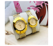 Zen Modo Radel 107 Set of 2 Piece Happy Romantic Couple Analog Watch - Golden