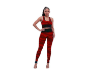 Galaxy Printed Bra And Legging for Women - Red  - Similar Product Imag - ID 123508