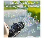 Bubble Gun, Bazooka Bubble Gun, 69 Hole Bubble Gun with 20 Packs of Bubble  Solution, Bubble Launcher Children's Toys Gifts for Adults Children Playing  and Indoor Outdoor Party Wedding: Buy Online at