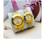 Zen Modo Radel 111 Set of 2 Piece Happy Romantic Couple Analog Watch - Golden