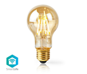 Nedis WIFILF10GDA60 E27 A60 5W 500lm WiFi Smart LED Filament Bulb - Gold  - Similar Product Imag - ID 123323