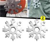 Generic 18-in-1 Snowflake Multi Tool-A + Generic 18-in-1 Snowflake Multi Tool-B