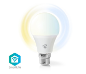 Nedis WIFILW10WTB22 Warm to Cool White B22 WiFi Smart LED Bulb - White  - Similar Product Imag - ID 123300