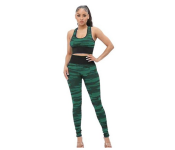 Galaxy Printed Bra And Legging for Women - Green  - Similar Product Imag - ID 123511