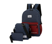 Galaxy Unisex Set of 3 Pieces Business Laptop Backpack - Blue