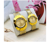 Zen Modo Radel 102 Set of 2 Piece Happy Romantic Couple Analog Watch - Golden