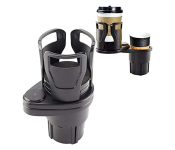 Multifunctional Car Cup Holder Expander Tray with Rotating Base 2 in 1