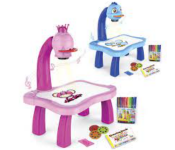 Child Learning Desk With Smart Projector Educational Painting Table With Light Music Children Projection Drawing Playset Table - Pink-A + Child Learning Desk With Smart Projector Educational Painting Table With Light Music Children Projection Drawing Playset Table - Pink-B